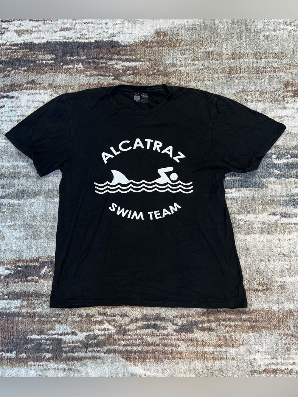 Alcatraz Swim Team Short Sleeve Graphic Tee T-shirt Black